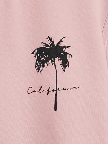 Image of SOLY HUX Boy's Graphic Tees Palm Tree Print Short Sleeve Crew Neck Summer Trendy T-Shirts Clothes for Teen Boys