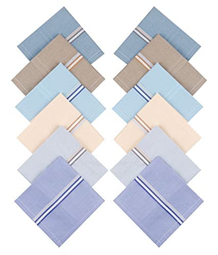 infideals Soft Cotton Handkerchiefs Hanky For Men Pack of 12-picture-39