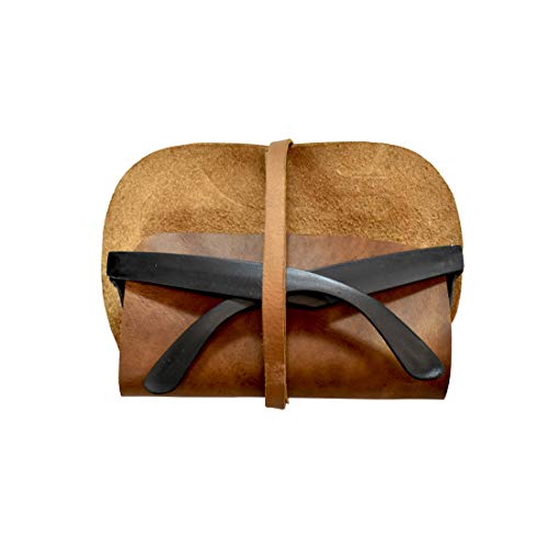 Image of Hide & Drink, Rustic Leather Sunglass Wrap, Slim Travel, Soft Eye Glasses Storage, Handmade Includes 101 Year Warranty