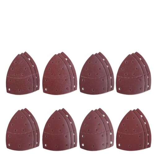 Wodsty 40 hojas de lija con 11 agujeros, grano 60 a 800, para Bosch PSM 100A, PSM 80A, para lijadora Metabo FMS 200 Intec y Skil Octo Detail