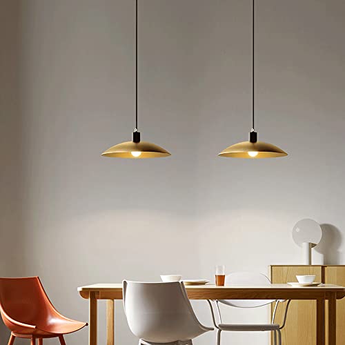 Lámpara de techo dorada E27 con diseño elegante en cobre para salón 7