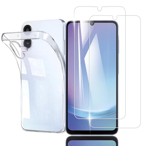 Briacicell�y2+1�Z�b�g�zFor Galaxy A25 5G SC-53F/SCG33 �K���X�t�B���� (2��) + Galaxy A25 5G �P�[�X �N���A�i1���j�y���{���Ɏq�f�ސ��z�M�����N�V�[a25 5G �����K���X �ی�t�B���� �d�x9