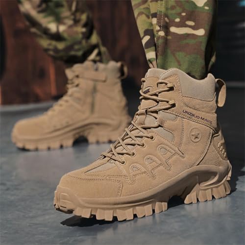 Image of Men's Military Tactical Boot Lightweight Comfortable Boots Motorcycle Combat Hiking Boots Hiking Boots Hiking Shoes