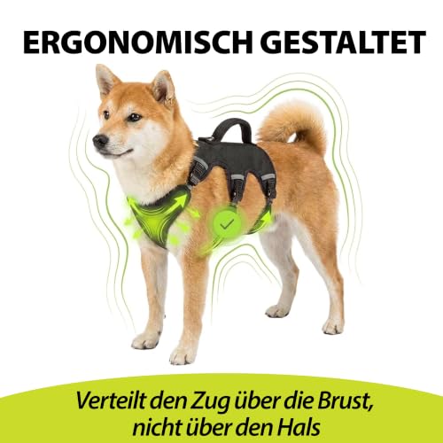 Ferplast verstellbares Hundegeschirr M Brustumfang 55-65 cm Schwarz
