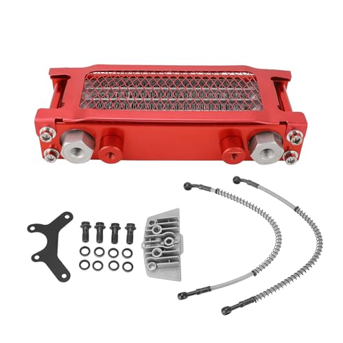 Kit de refroidissement d'huile de moto universel en aluminium rouge