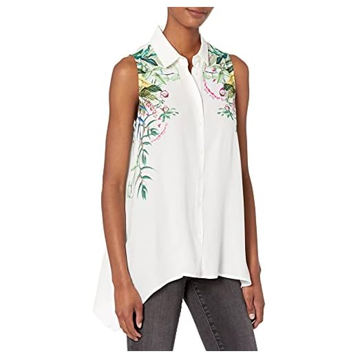 Desigual CAM_FILADELFIA Camiseta, Blanco, XL para Mujer
