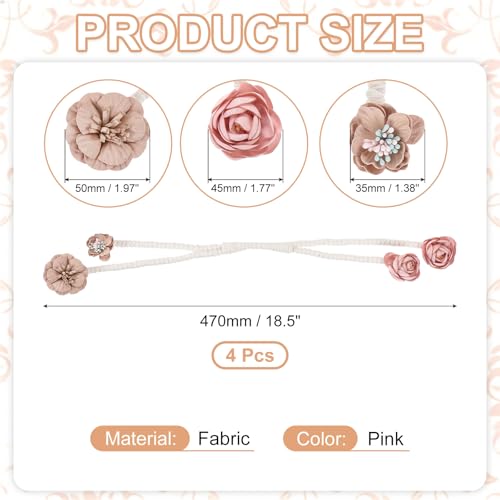 Soporte para cortinas PATIKIL con acabados artesanales florales para estancias exclusivas 3