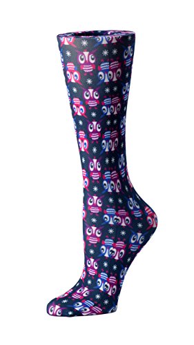 Cutieful Therapeutic Sheer 8-15 mmHg Compression Hosiery - Large Owls