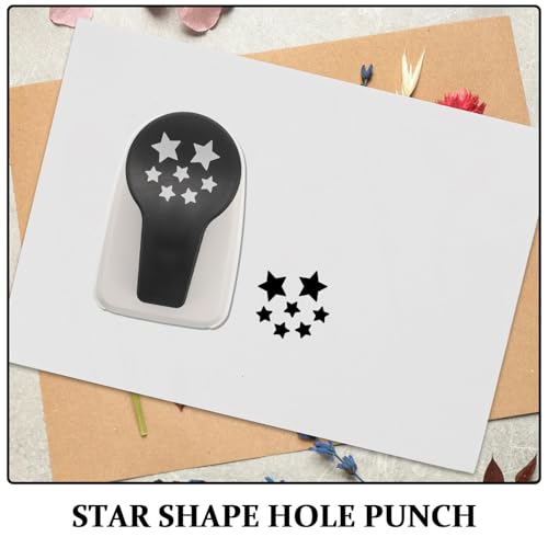 Perforadora de papel estrella mini con diseño cuadrado para tarjetas 3
