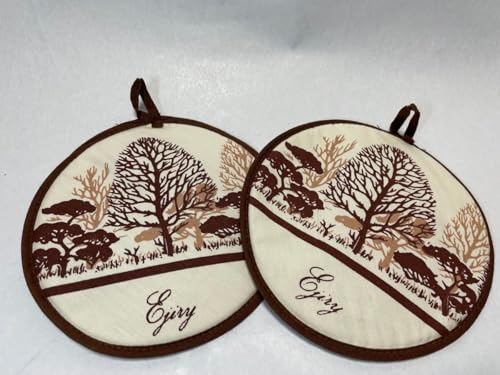 デットストック エジリーホーロー鍋セット レトロ 木製ハンドル 調理器具 両手鍋 片手鍋 レトロ ホーロー鍋 花柄