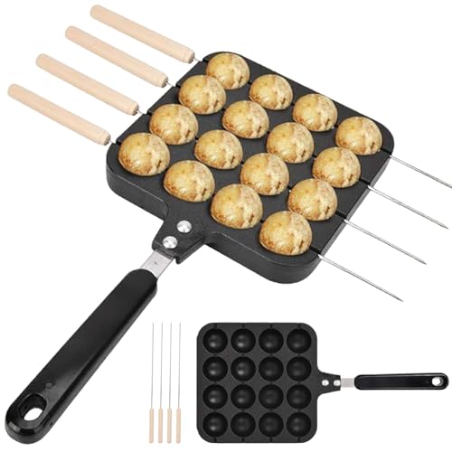 Jeorywoet 16-Hole Takoyaki & Poffertjes Pan