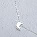 Tgirls Star Moon Pendant Necklace Layered Silver Moon Necklaces for Women (Silver)