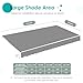 AECOJOY 12'×10' Manual Retractable Awning Sun Shade Patio Awning Cover Outdoor Patio Canopy Sunsetter Deck Awnings with Manual Crank Handle, Grey