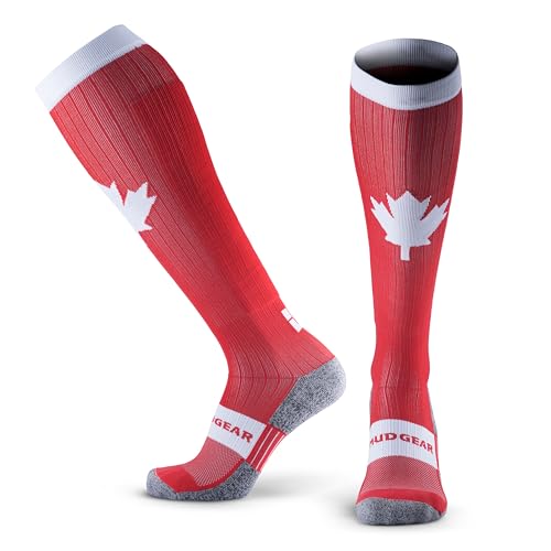 Image of MudGear Graduated Compression Socks, Durable, Sweat-Resistant OCR Performance Socks with Cushioned Footbed, Made in USA