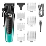 DAXXIN Hair Clippers, Professional Trimmer Adjustable Hair Cutting Machine Rechargeable LED Haircut Clipper for Men(OneColor)