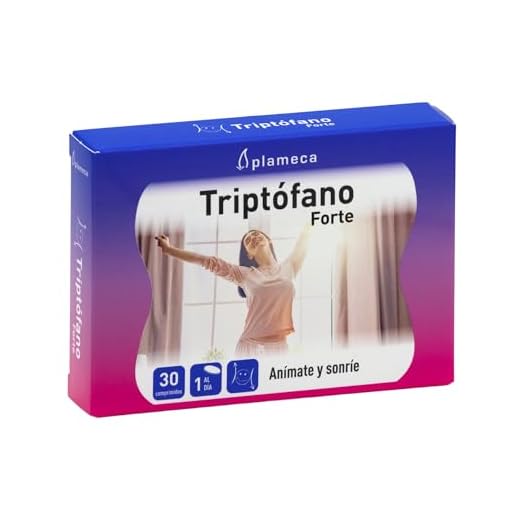 PLAMECA - Triptófano Forte, con Vitamina B9, Vitamina B2 y Magnesio, Disminuye Cansancio y Fatiga - 30 Comprimidos