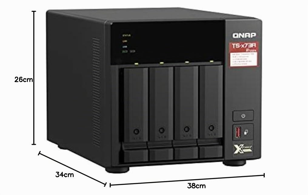 Qnap TS-473a - NaS-Server - 4 Sch?chte - Sata 6gb/s - Ram 8 Gb - 2.5 Gigabit Ethernet