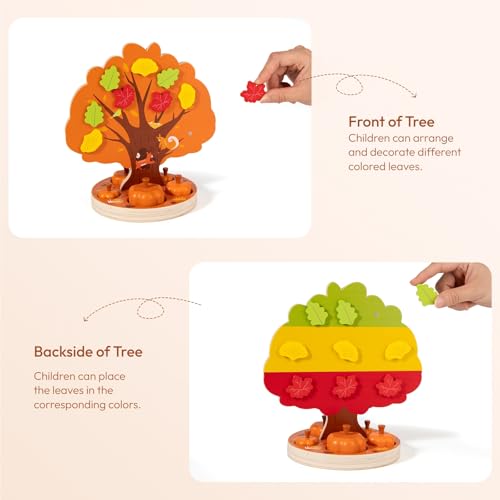 Image of Pumpkin Picking Magnetic Tree Toy, Montessori Toys for 3 4 5 6 Year Old Kid