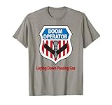 MEDALS OF AMERICA EST. 1976 US AIR FORCE T-Shirt - Men's Unisex Classic Fit Grey Short Sleeve Crew Neck T-Shirt - BOOM OPERATOR LAYING DOWN PASSING GAS US AIR FORCE - Adult Size Small