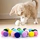 HDKAJL Katzenbälle Filz, 100 Stück Katzenfilzbälle 3cm Filzbälle für Katzen, Pompon zum Basteln, Katzenbälle Weich, Interaktives Katzenspielzeug für Katze, Katzen im Innenbereich zum Fangen von Chase