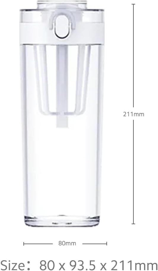 Xiaomi Tritan Water Bottle 600ml, BPA-Free Portable Cup with Tea Strainer & Leak-Proof Lock, One-Hand Operation, for Travel/Sports (White)
