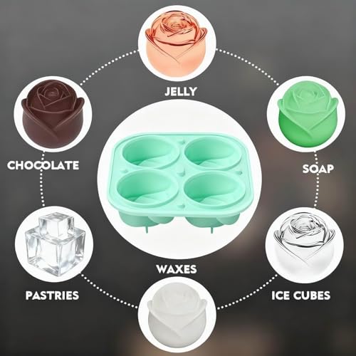 Molde para cubos de hielo multifuncional color verde miniatura 4