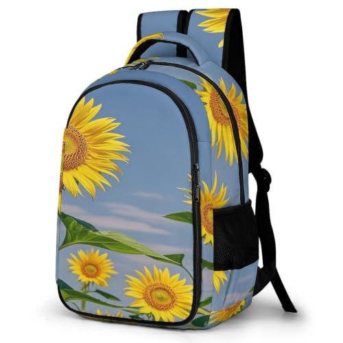 Mochila de viaje para portátil ligera estilo Sunflower Beauty