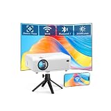 AuKing 2500ANSI 4K Outdoor Projector with WiFi and Bluetooth, 6D/4P Keystone, 50% Zoom, 300' Movie Projector for...