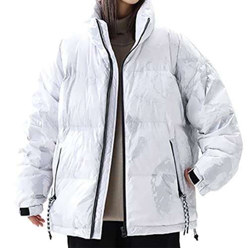 Doudoune Homme pour Couple Imprimé Flou Manteau à Bulles Unisexe XL