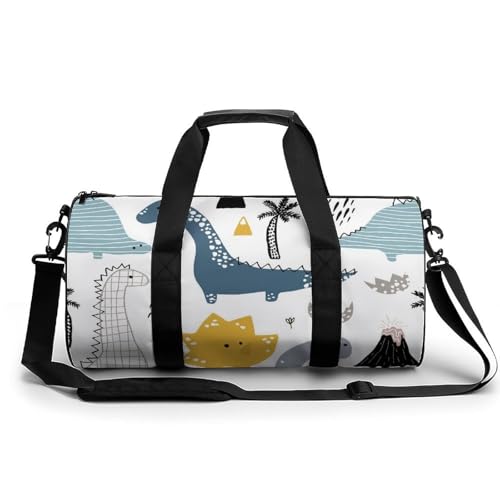 Duffel bag dinosaures mignons, sac de gym robuste et sac week-end original