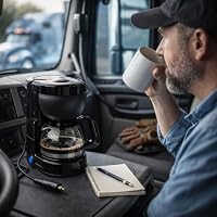 DUNLOP Kaffeemaschine 12V - Filterkaffeemaschine für Auto und LKW mit Filter - Kaffeemaschine Klein mit Glaskanne 0.65L 4-6 Tassen – Ansicht 6