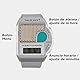 TalkJoy Spanisch Sprechende Armbanduhr, Digitale LCD Blindenuhr mit Sprachfunktion, Uhrzeit- und Weckzeitansage, Seniorenuhr, Demenzuhr, Hilfsmittel für Sehbehinderte, sprachgestütztes Menü, Silber
