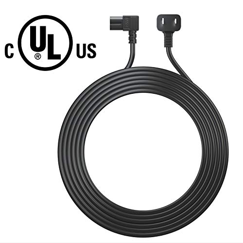 Pwr Extra Long 12 Ft 2 Prong Ac Wall Cable 2 Slot Power Cord L-Type: Iec320 C7 To Nema 1-15P Compatible With Led Lcd Tv Samsung Lg Sharp Canon Hp Brother Epson Printer Ps4 Laptop Charger #TOP2