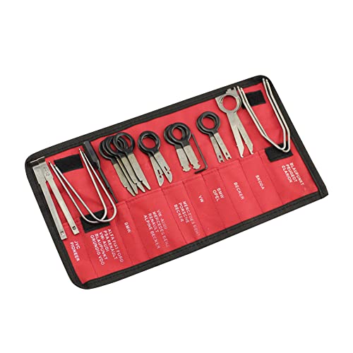 Tiardey 20pcs Set Kit di Strumenti per la rimozione dell'autoradio Professionale per CD Audio Stereo per Auto