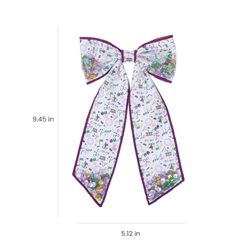 Pinza para cabello con moño Mardi Gras 5 pulgadas miniatura 7