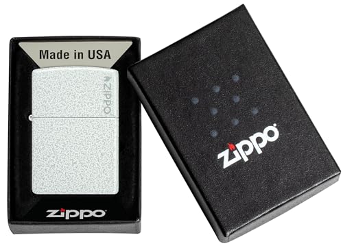 Image of Zippo 46020 Reg Glacier Matte w Zippo Model Windproof Pocket Fuel Refillable Lighter, BIS Certified
