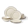 Lenox solitaire piece dinnerware set 12 count white  urban country home decor