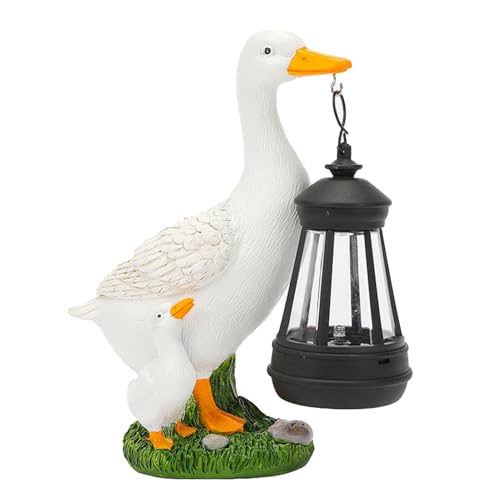 YIUPEDRFG Lámpara solar con linterna solar para exteriores, decoración solar para jardín, lámpara solar única para exteriores con forma de pato.