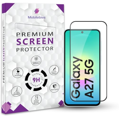 Image of Premium Tempered Glass Screen Protector Guard For Samsung A27 (6.7 Inch, Pack of 1) | Edge to Edge Coverage With Easy to installation kit