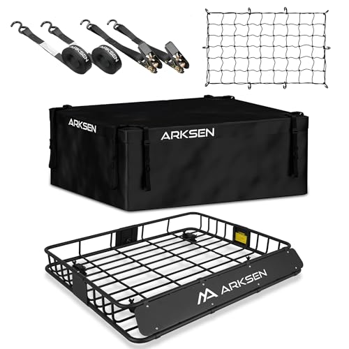 ARKSEN 30" x 50" x 6" Extra Wide Roof Rack Basket