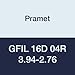 Pramet GFIL 16D 04R 3.94-2.76 Carbide External Face Grooving and Turning Holder, 1.000" x 1.000" Square Shank, Left Hand, Max-Min Diameter 3.94"-2.76", Insert LCM. 0416.