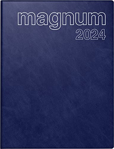 rido/idé Weekly calendar model magnum 2024, Desk Planner, 2 pages = 1 week, sheet size 18.3 x 24 cm, dark blue