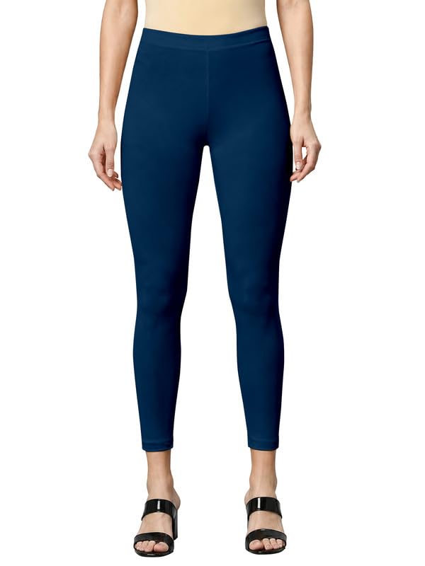 Image of TRENDMALLS Women's Microfiber Elastane Stretch Soft Cropped Leggings with Ultrasoft Waistband for Women