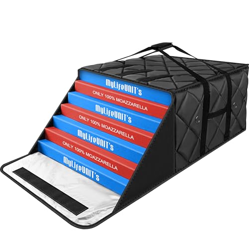 MyLifeUNIT Pizza Bag for Delivery, Thermal Insulated Pizza and Food Delivery Bag, 24