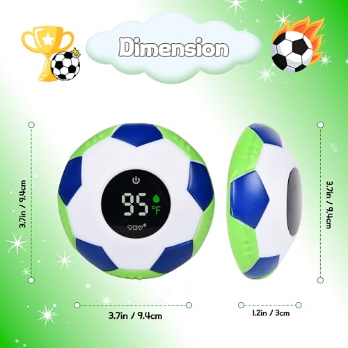 Image of Baby Bath Thermometer - Digital Floating Water Thermometer with LED Display & Color Temperature Alerts, Rechargeable Bath Toy for Infant Bathtub Safety, Newborn Bath Essentials Gift