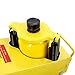 Durable 22Ton Hydraulic Bottle Jack with Industrial Wheels, Self-Retracting Ram, 4 Extended Saddles, Chrome Finish, Yellow
