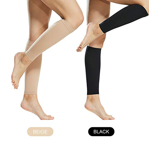 Andoer Meias de compressão de 1 par Homens Mulheres Meias de compressão 20-30mmHg Mangas de compress