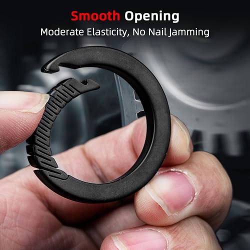 Image of FEGVE Integrated Titanium Round Carabiner Key Clip with 2 Key Rings