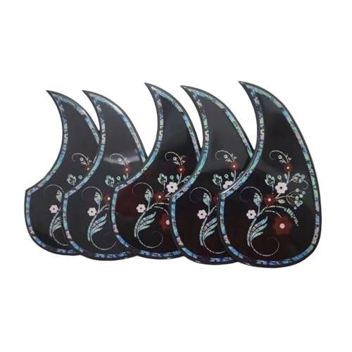 初心者向けアコースティックギターピックガード 楽器アクセサリー 厚めのギターピックガード フォークギター 保護プレート(Type 4)