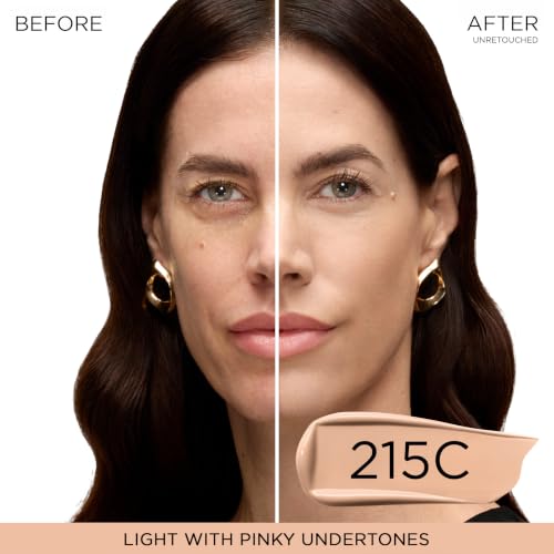 Image of Lancome Teint Idole Ultra Wear Natural Matte Foundation- Longwear, Medium-Full Coverage, Natural Finish, Waterproof & Hydrating - 215C (Light Skin with Cool /Pinky Undertones), 1 Fl Oz